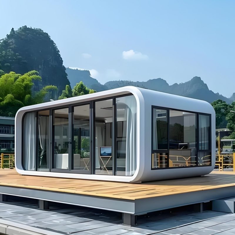The Connemara Suite modular home exterior on a timber deck