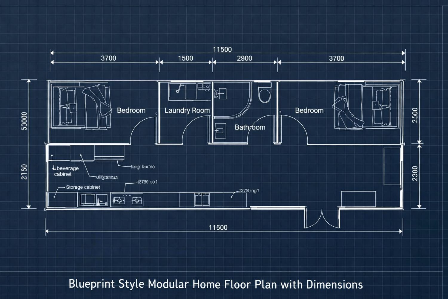 The Connemara Suite floor plan with two bedrooms