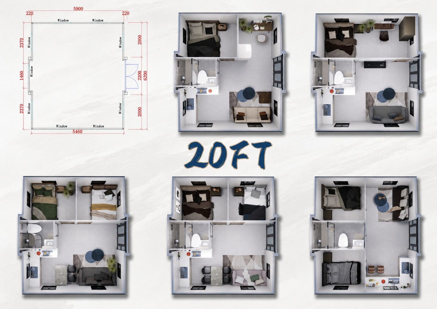 The Glendalough Lodge floor plan layout options