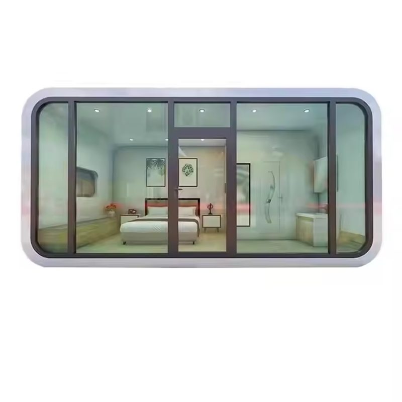The Wicklow Studio interior with bed and bathroom